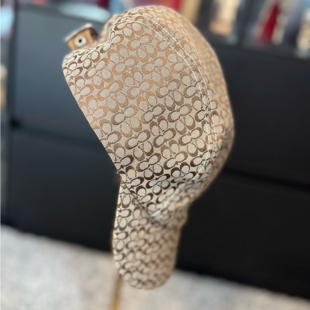 Coach Brown Patterned Hat - image 3